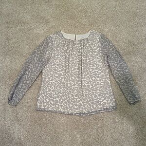 J. Crew silk leopard blouse